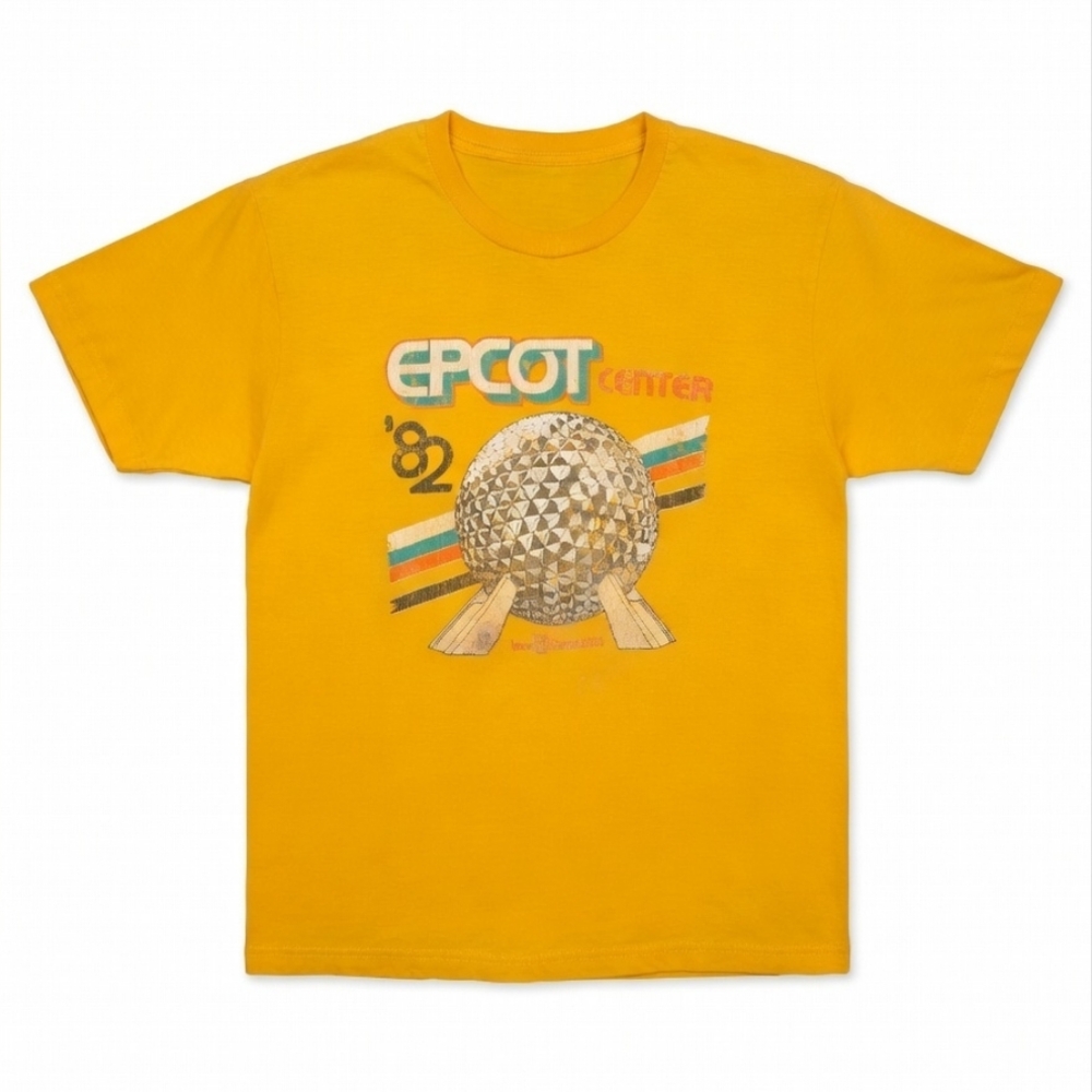 Retro 1982 Epcot Center Walt Disney World Tee Shirt Yellow XL